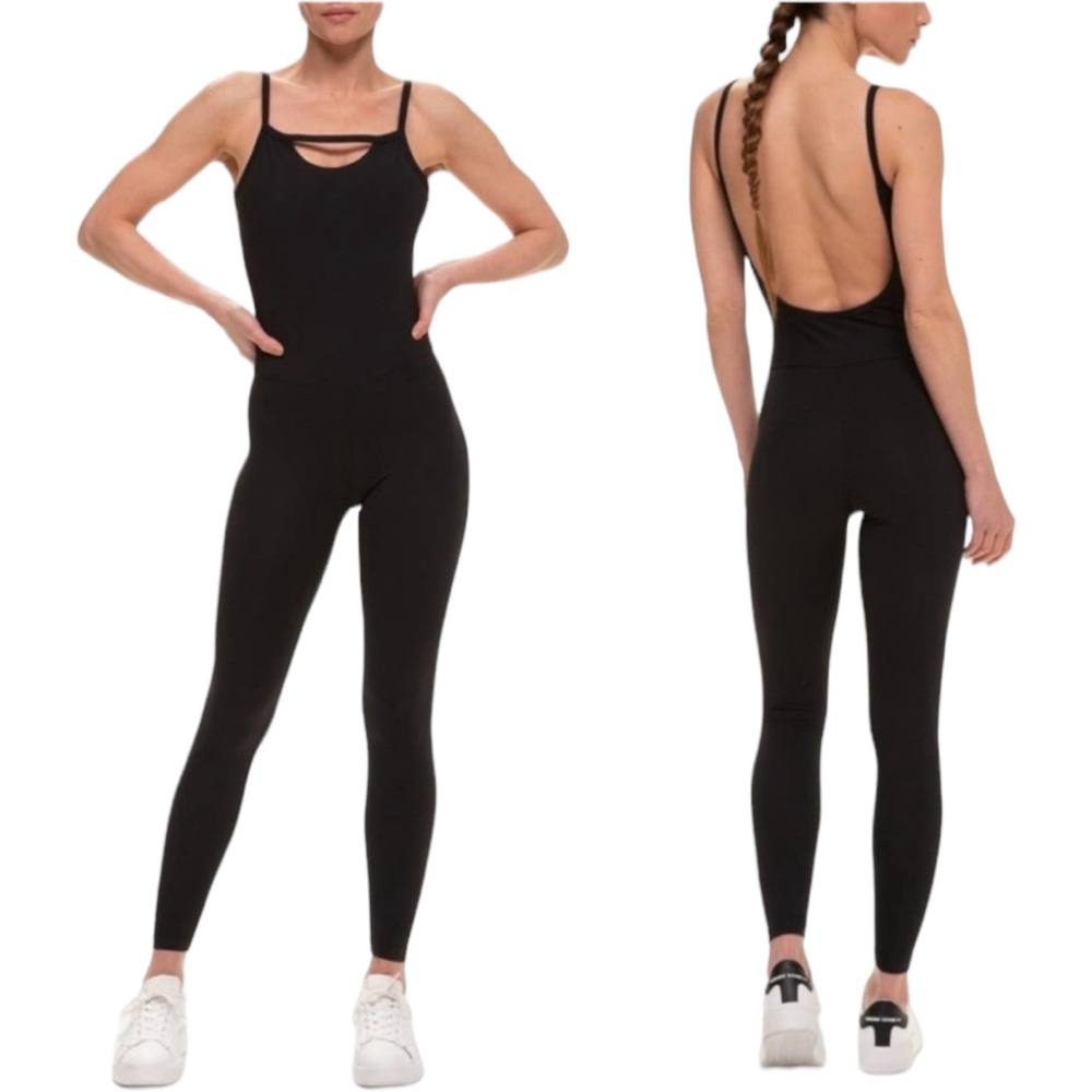 n: Philanthropy Lolo Scoopback Bodysuit XS Jumpsuit Unitard Black NWT